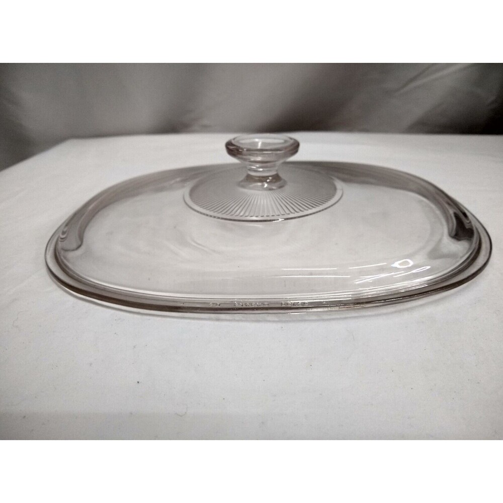Vintage Pyrex Clear Oval Glass Replacement Lid DC1 1/2C-A #20 Made in the USA
